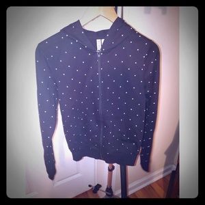 H&M Tops - H&M Divided Polka Dot Zip up Hoodie Size XS NEW H&M Tops - H&M Divided Polka Dot Zip up Hoodie Size XS NEW